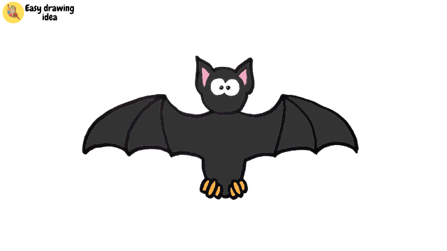 how to draw a bat for kids