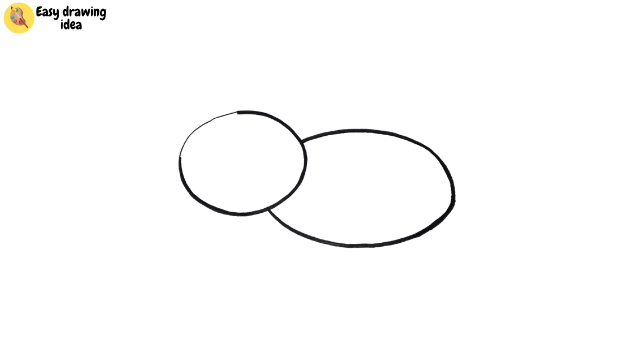 draw a honey bee - step 2: outline body of honey bee