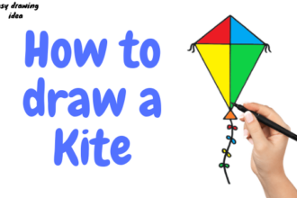 how to draw a kite