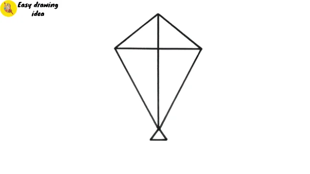 Draw a Kite - Step 3: Add Kite Tail