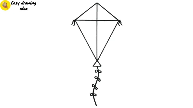 Draw a Kite - Step 4: Add 
 Short Tails
