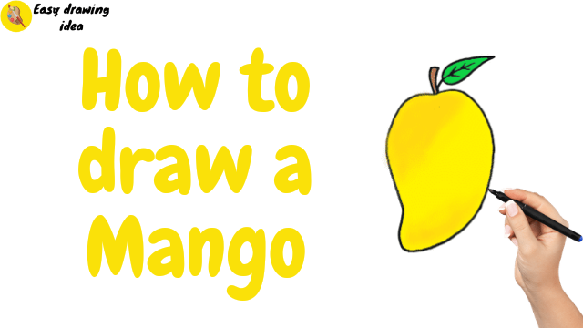 how to draw a mango