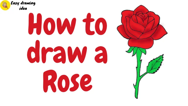how to draw a rose