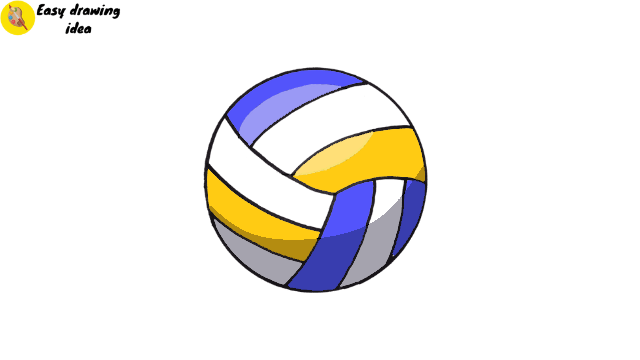 how to draw a volleyball for kids