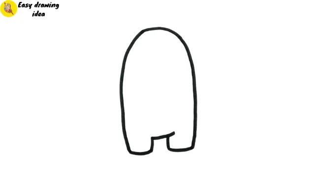 draw among us devil - step 1: outline character