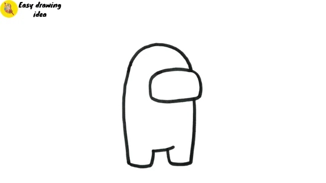 draw among us devil - step 3: add visor