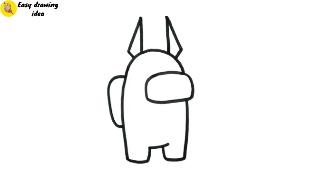 draw among us devil - step 5: add a bag