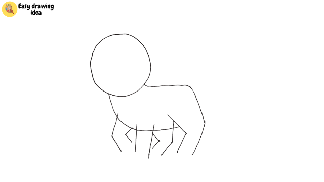 draw an arctic fox - step 2: complete body part