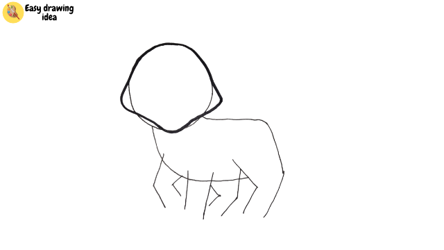 draw an arctic fox - step 3: outline arctic fox face