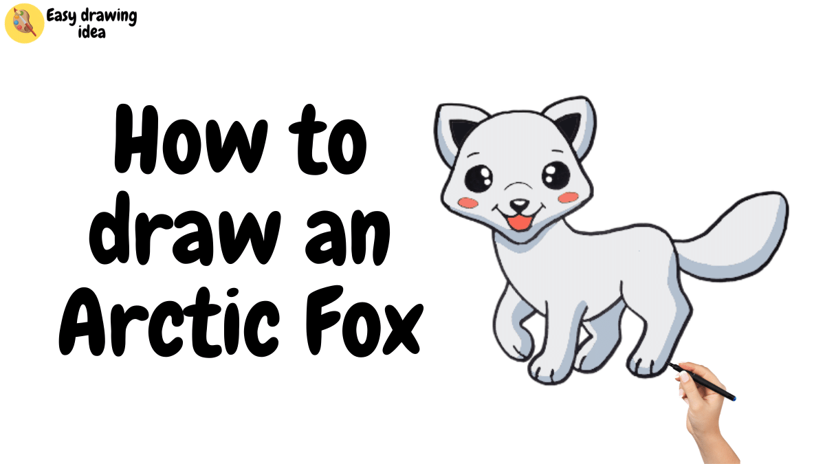how to draw an arctic fox
