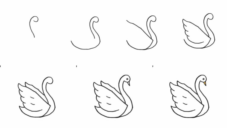 String Figure Tutorial Swan How to Draw a Swan Step by Step - Hand Of Art