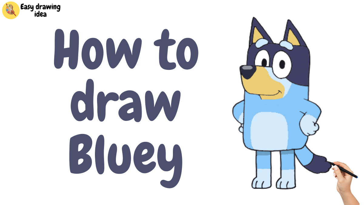 how to draw a bluey