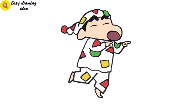 drawing and coloring shinchan