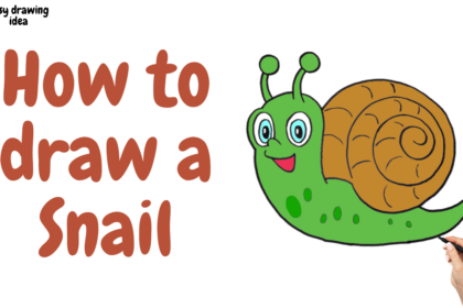 how to draw a snail