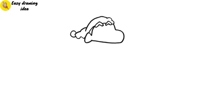 draw shinchan - step 2: sketch a hat