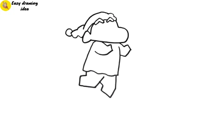 draw shinchan - step 4: sketch the pajama