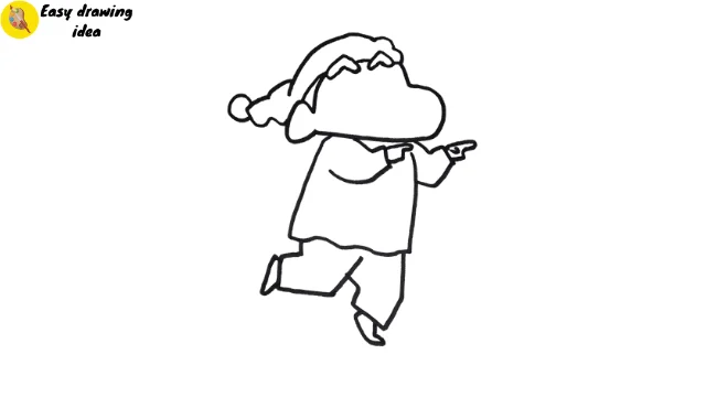 draw shinchan - step 5: make legs and hands
