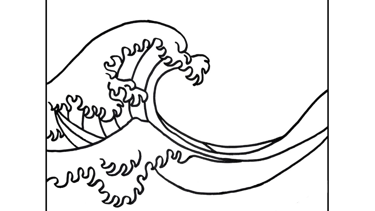 Stomp Wave Drawing How to Draw a Wave Step by Step - Hand Of Art