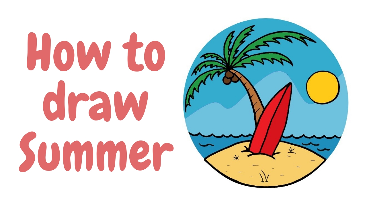 how to draw summer
