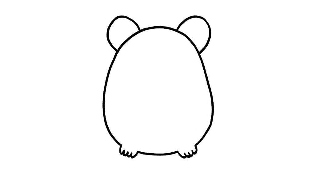 draw a hamster step 3: sketch the ears
