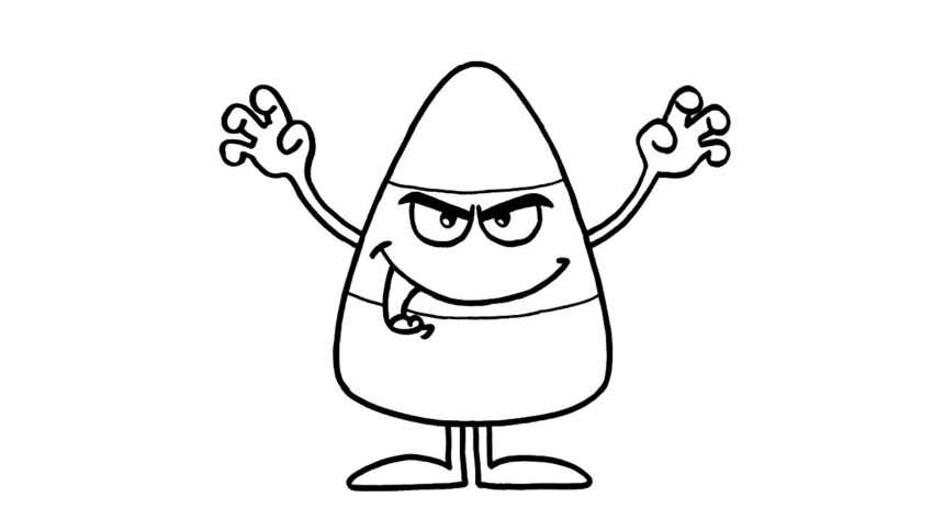 How to Draw a Candy Corn Monster - Hand Of Art
