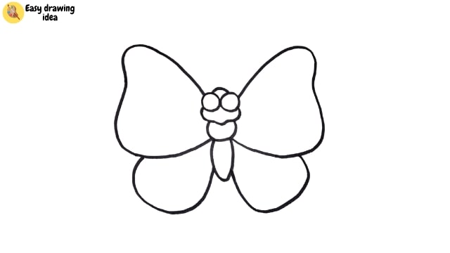draw a butterfly - step 4: sketch hind wings