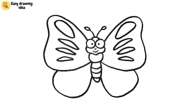 draw a butterfly - step 6: sketch wings veins