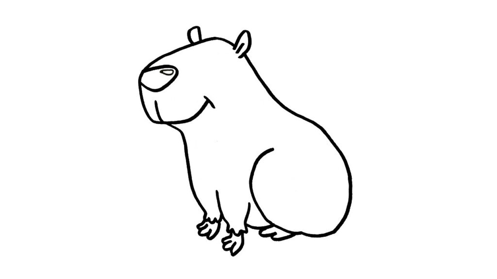 draw capybara step 7: add nose